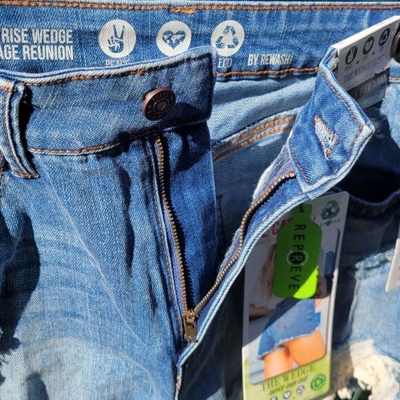 Juniors High Rise Jean Shorts - Picture 5 of 16